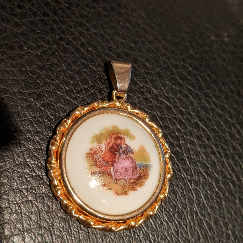 Porcelain Limoges Pendant